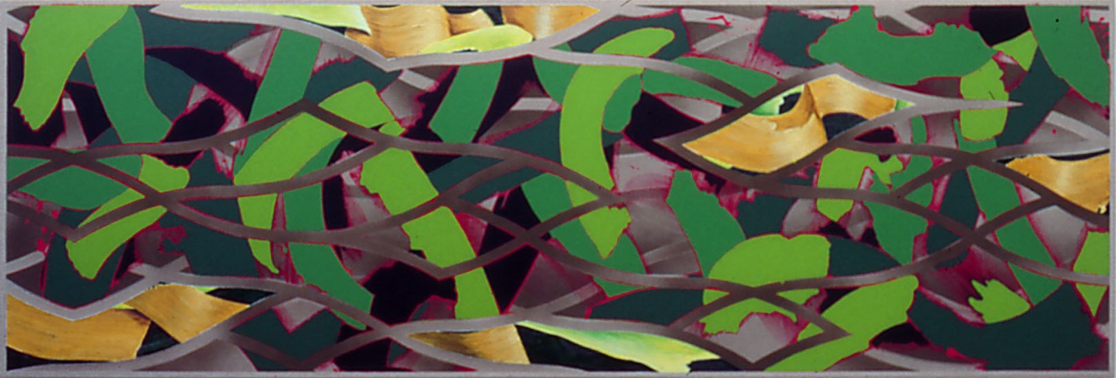 untitled, acryl on linen, 100 x 300 cm