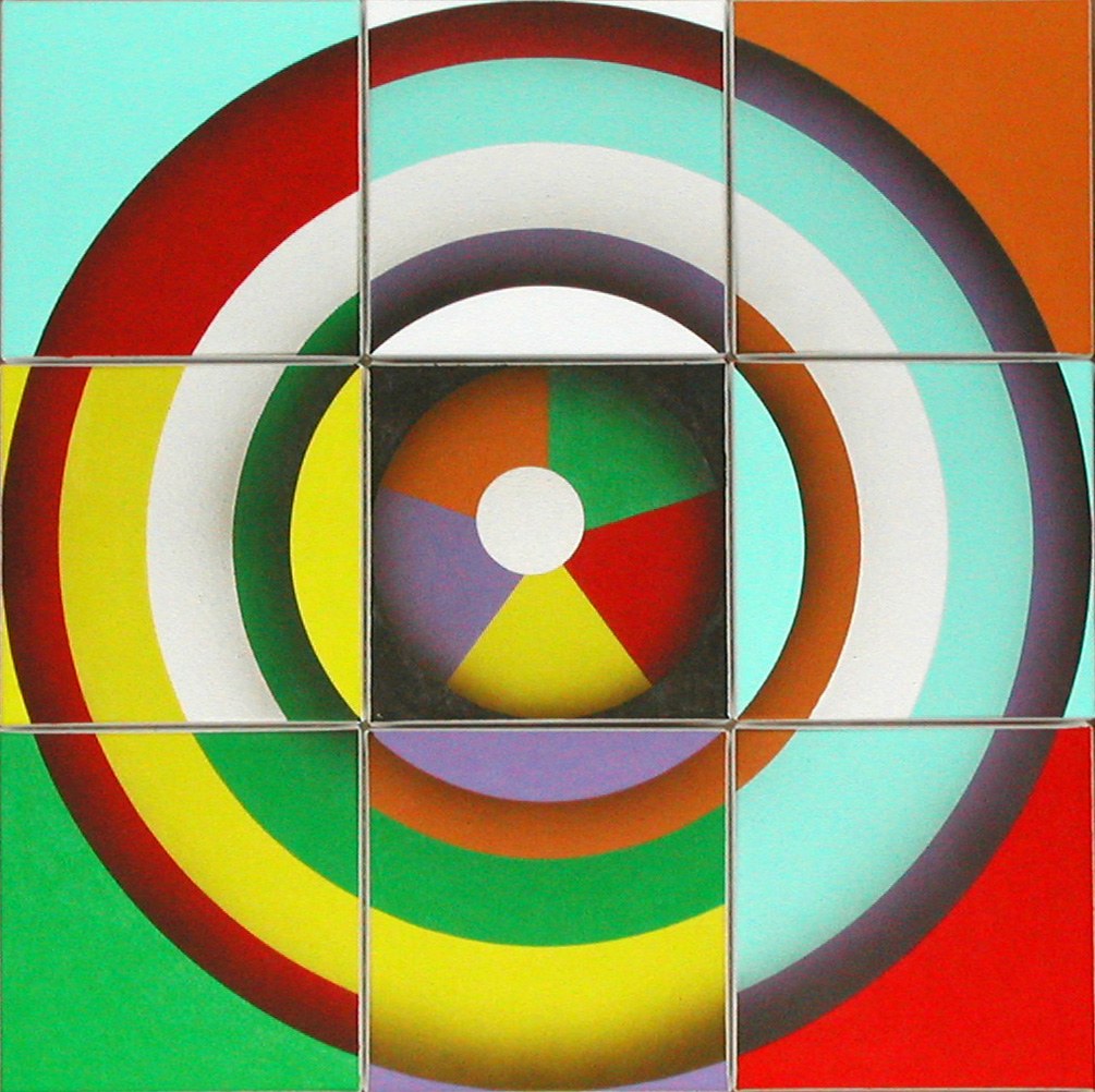 3×3(1), acryl on canvas, 75 x 75 cm