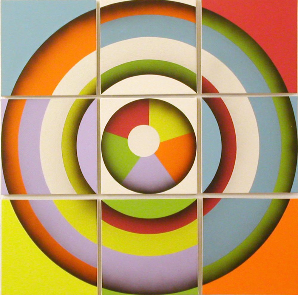 3×3(2), acryl on canvas, 75 x 75 cm