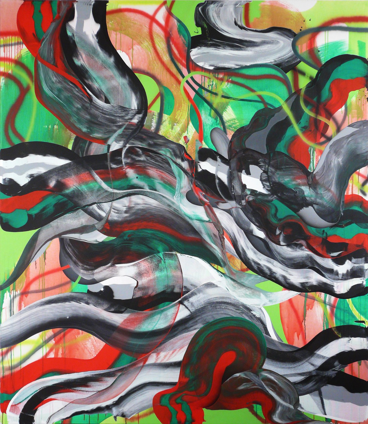 snakeoil#1, acryl on canvas, 230 x 200 cm