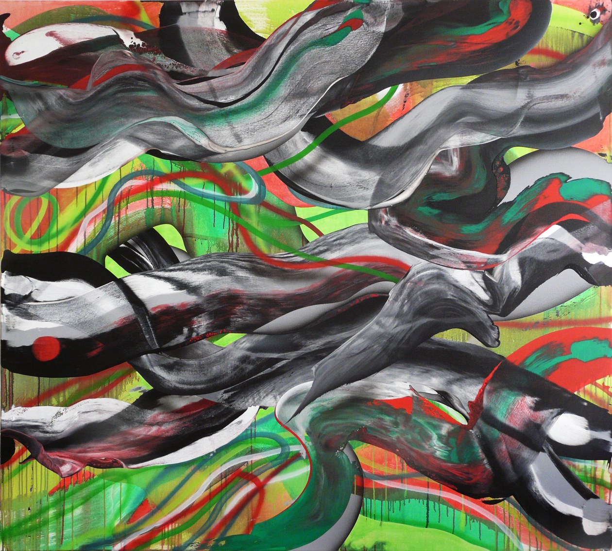 snakeoil#3, acryl on canvas, 180 x 200 cm
