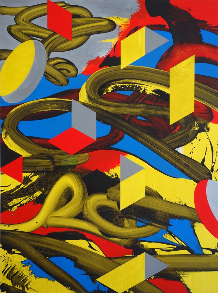 untitled(c#3), acryl on paper, 84 x 63 cm