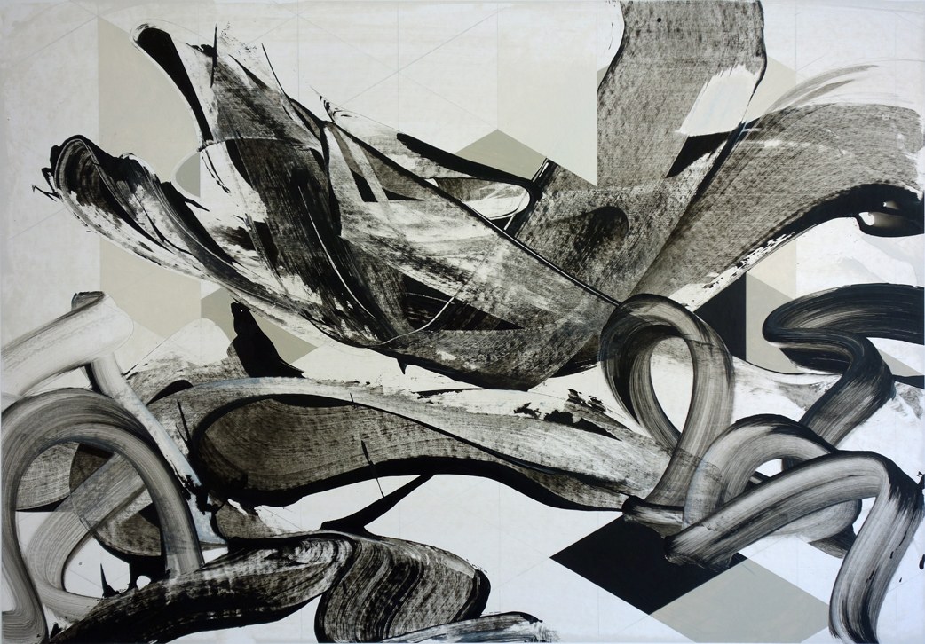 untitled(#1)-acryl on paper-65 x 93 cm