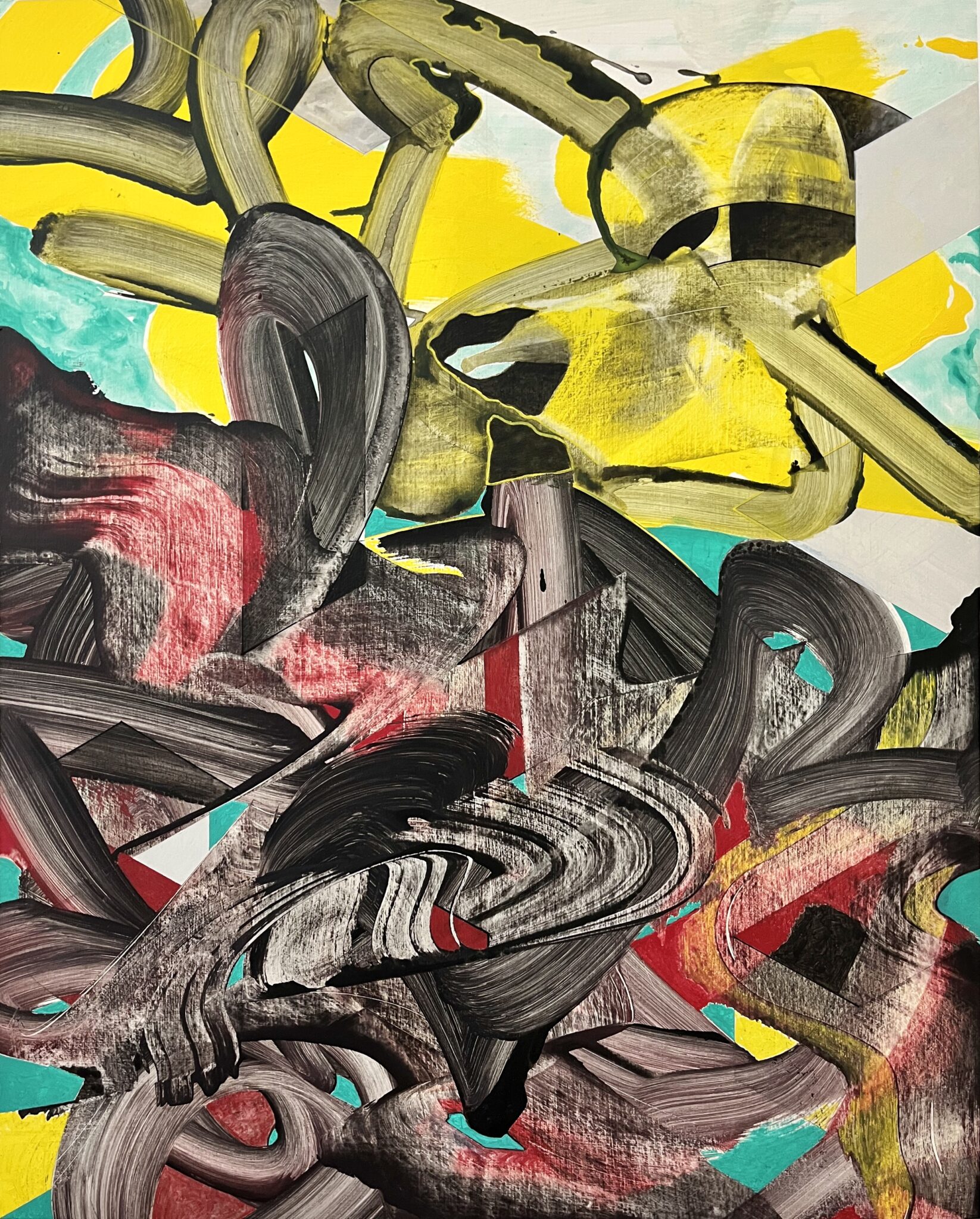 untitled-acryl on paper-56 x 45 cm