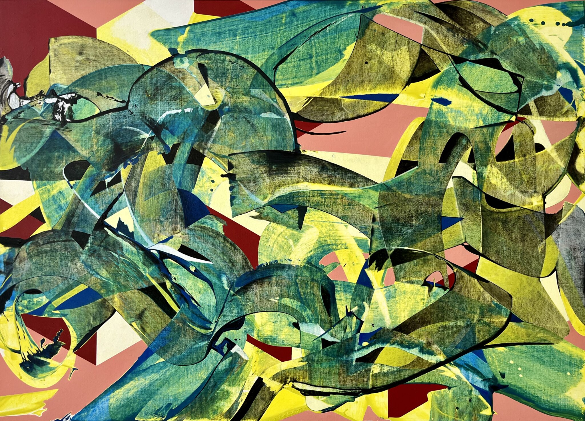 untitled-acryl on paper-65 x 90 cm